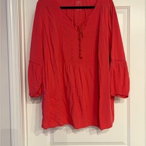 St. John's Bay Red Tunic Top